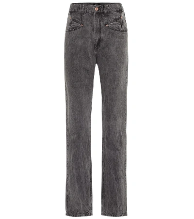 Shop Isabel Marant Dominic High-rise Straight Jeans In Black