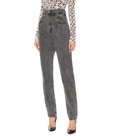 Shop Isabel Marant Dominic High-rise Straight Jeans In Black