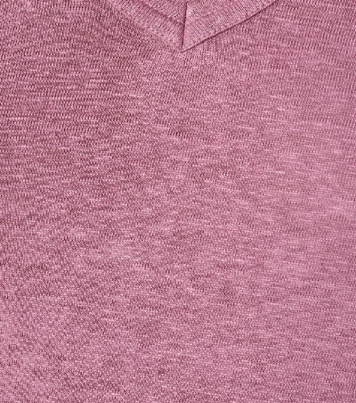Shop Isabel Marant Étoile Kranger Linen T-shirt In Pink