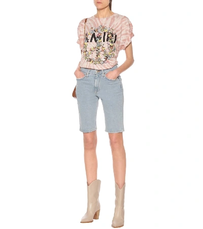Shop Amiri Peace Butterfly Cotton T-shirt In Pink