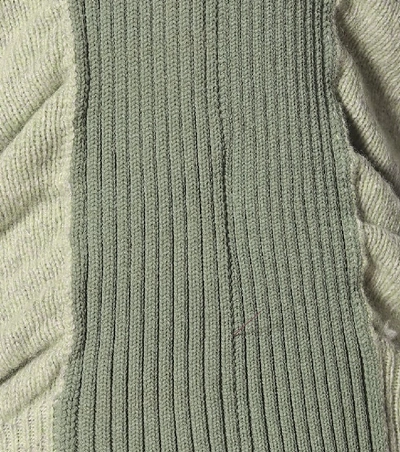 Shop Mm6 Maison Margiela Roll-neck Wool-blend Sweater In Green
