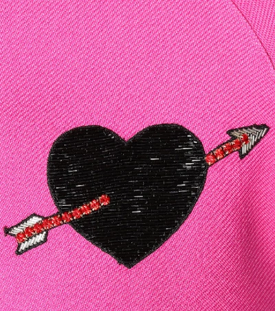 Shop Valentino Embellished Track Jacket In Pink