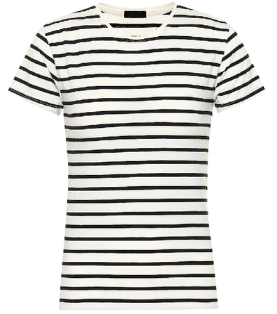 Shop Atm Anthony Thomas Melillo Striped Cotton T-shirt In White