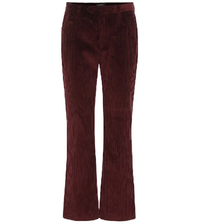 Shop Isabel Marant Mereo High-rise Flared Pants In Red