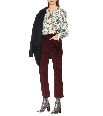 Shop Isabel Marant Mereo High-rise Flared Pants In Red