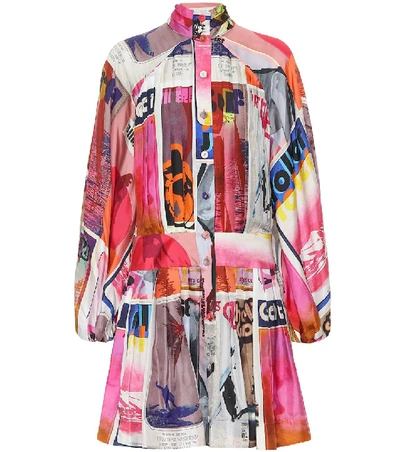 Shop Zimmermann Wavelength Printed Silk Minidress In Multicoloured
