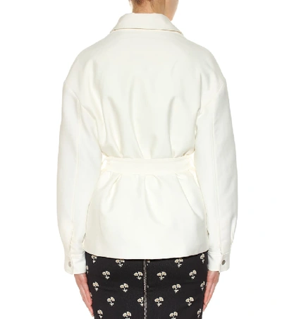 Shop Moncler Grand Sandy Cotton And Silk Jacket In White