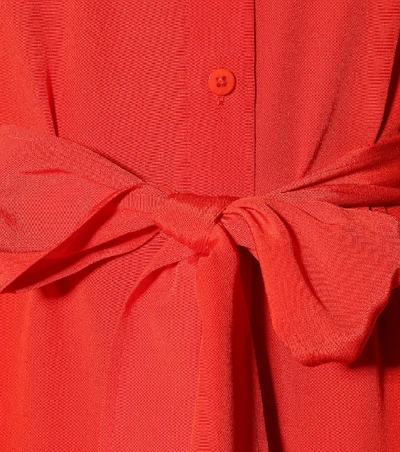 Shop Diane Von Furstenberg Addilyn Silk Crêpe De Chine Dress In Orange