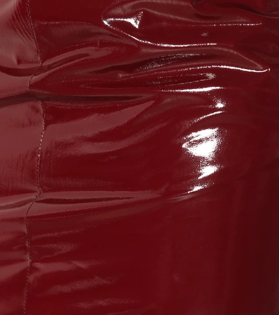 Shop N°21 Vinyl-effect Pencil Skirt In Red