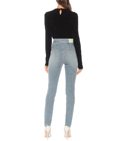 Shop Off-white High-rise Skinny Jeans In Blue