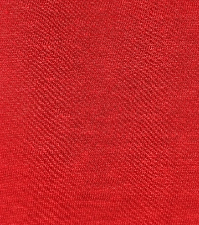 Shop Isabel Marant Étoile Kranger Linen T-shirt In Red