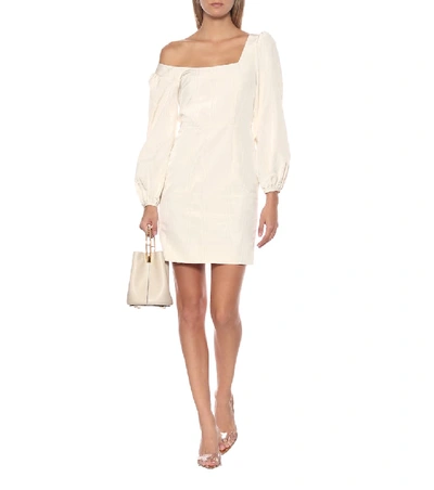 Shop Racil Debbie Moiré Minidress In White