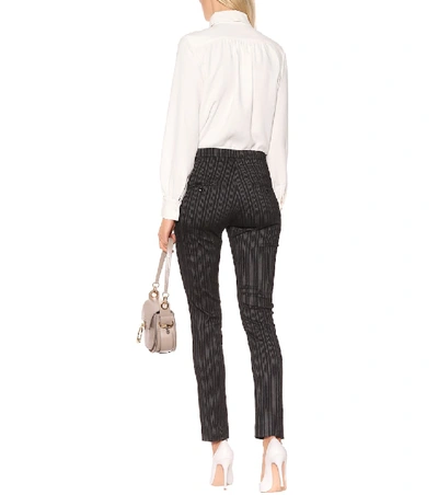 Shop Isabel Marant Kenton Striped Wool-blend Pants In Grey