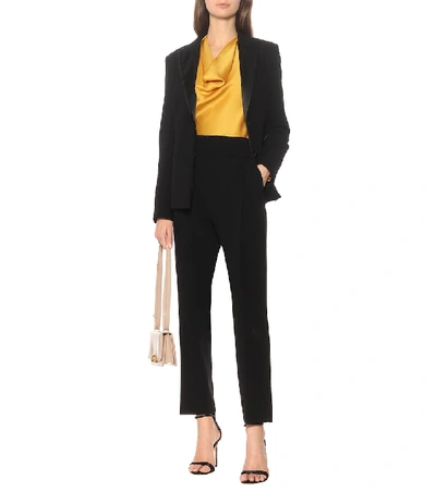 Shop Max Mara Anagni High-rise Cady Pants In Black