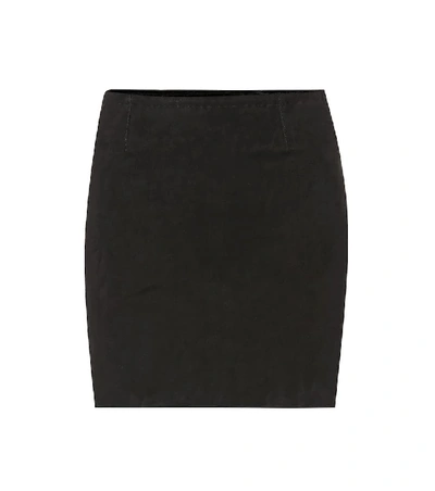 Shop Stouls Rita Suede Miniskirt In Black