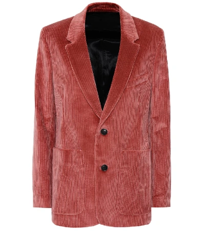 Shop Ami Alexandre Mattiussi Corduroy Blazer In Red