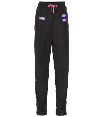 Shop Off-white Exclusive To Mytheresa – Appliquéd Trackpants In Black