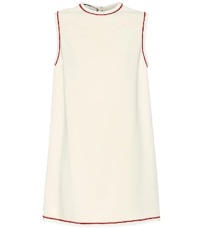 Shop Gucci Stretch-cady Tunic Top In White