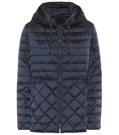 Shop Max Mara The Cube Etresi Down Jacket In Blue