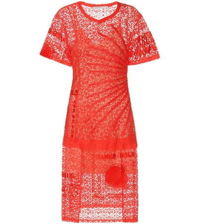 Shop Stella Mccartney Carlotta Lace Dress In Red