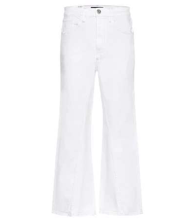 Shop 3x1 Aimee High-rise Wide-leg Jeans In White