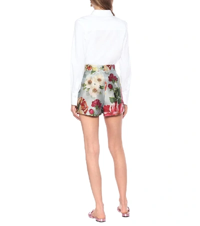 Shop Dolce & Gabbana Floral Silk Shorts In Multicoloured