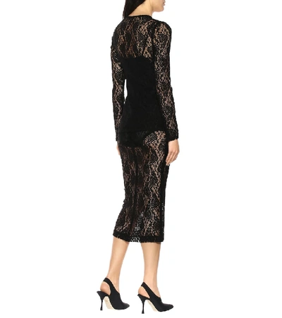 Shop Dolce & Gabbana Lace Top In Black