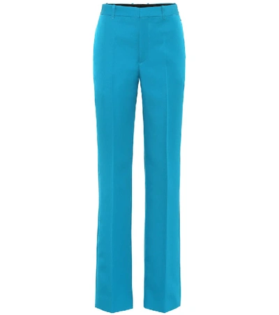 Shop Balenciaga Technical Twill Pants In Blue