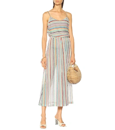 Shop Missoni Striped Knit Jumpsuit In Multicoloured