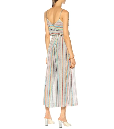 Shop Missoni Striped Knit Jumpsuit In Multicoloured