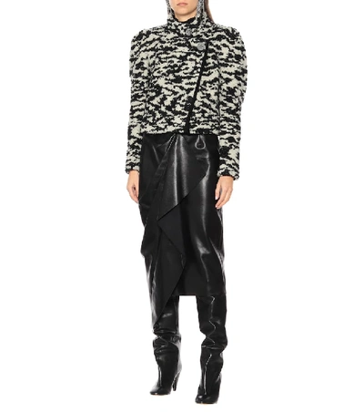 Shop Isabel Marant Daphne Wool-blend Bouclé Jacket In Black