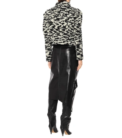 Shop Isabel Marant Daphne Wool-blend Bouclé Jacket In Black