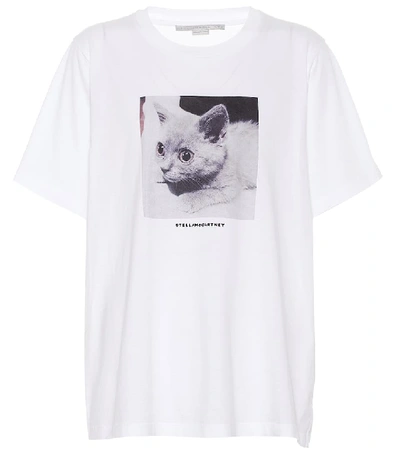 Shop Stella Mccartney Printed Cotton T-shirt In White