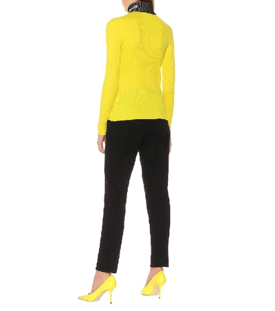 Shop Proenza Schouler Pswl Cotton Turtleneck Sweater In Yellow