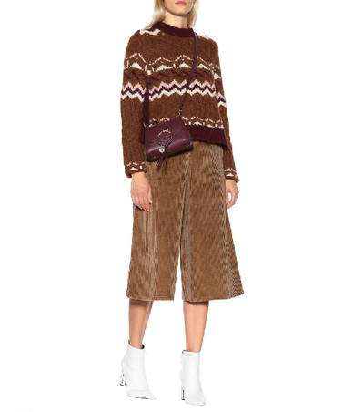 Shop See By Chloé Fair Isle Alpaca-blend Sweater In Brown