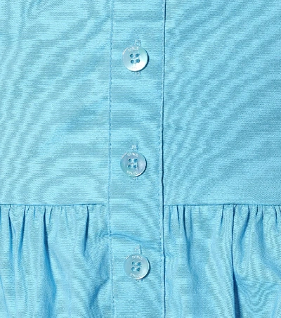 Shop Staud Elio Cotton Maxi Dress In Blue