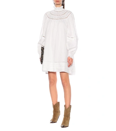 Shop Isabel Marant Étoile Adenia Linen Minidress In White