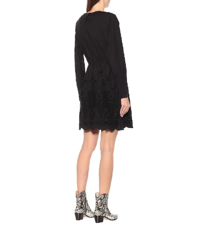 Shop See By Chloé Cotton Broderie Anglaise Minidress In Black
