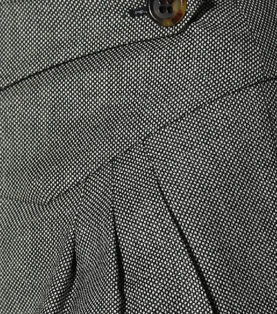 Shop Blazé Milano Basque Straight Wool Pants In Grey