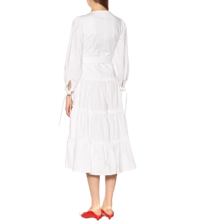 Shop Proenza Schouler Stretch Cotton Midi Dress In White