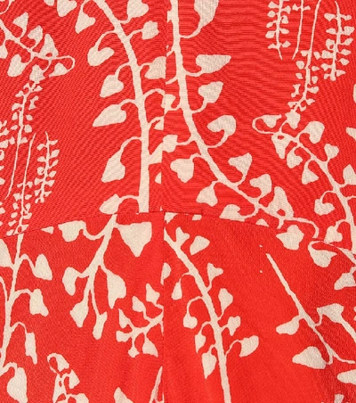 Shop Rixo London Sonja Printed Midi Dress In Red