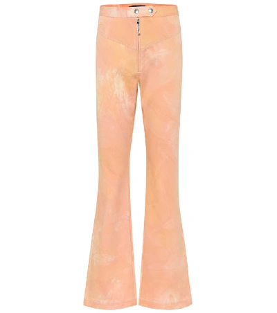 Shop Ellery Never On Sunday Tie-dye Flared Jeans In Orange