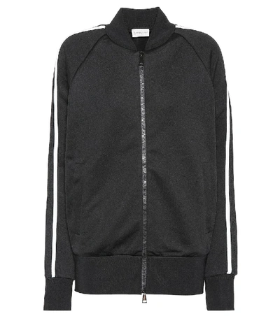 Shop Moncler Jersey Track Jacket In Black