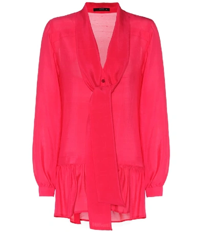 Shop Etro Silk Blouse In Pink