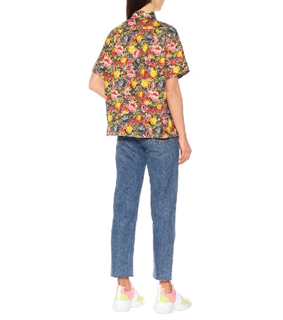 Shop Marni Floral-printed Cotton Shirt In Multicoloured
