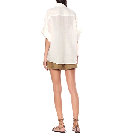 Shop Zimmermann Super Eight Safari Shirt In White