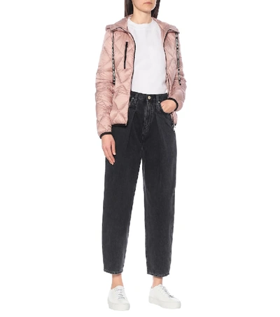 Shop Moncler Oulx Hooded Down Jacket In Pink