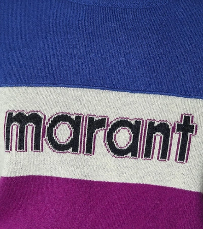 Shop Isabel Marant Étoile Kedy Logo Sweater In Blue