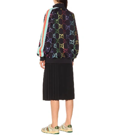 Shop Gucci Gg Sequined Track Jacket In Multicoloured