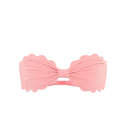 Shop Marysia Antibes Bandeau Bikini Top In Pink